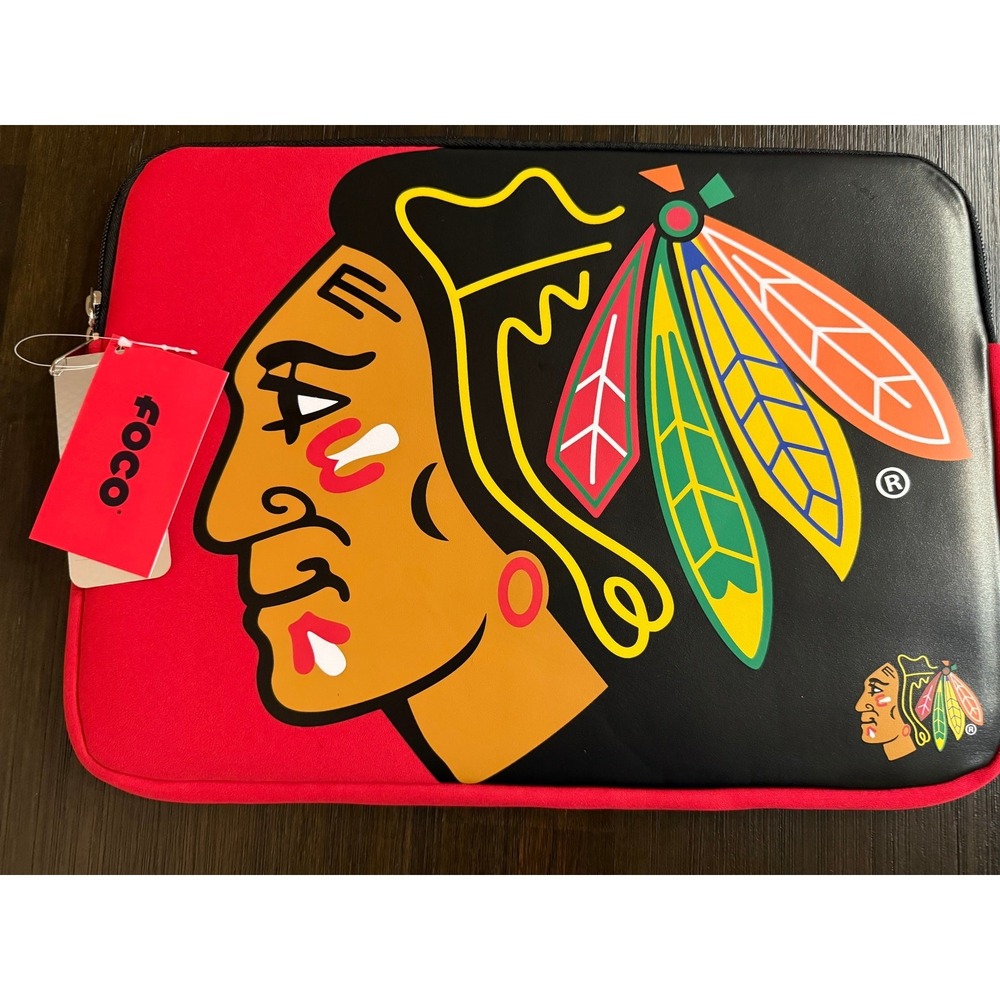 Chicago Blackhawks Foco Brand Zippered 15 x 11 Laptop Sleeve- NWT